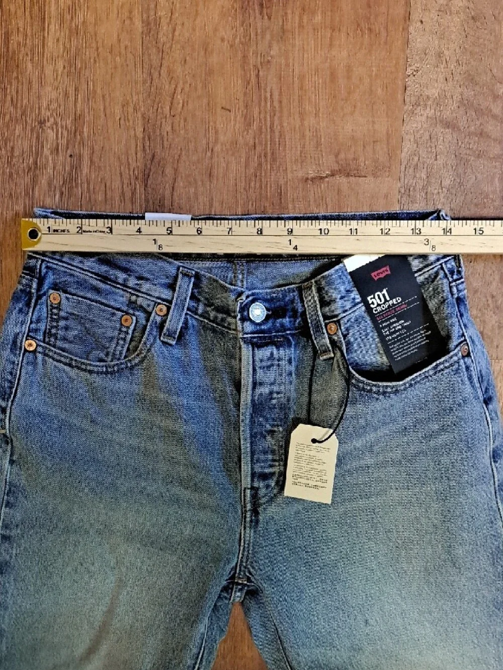 Levi's Selvedge 501 Crop Womens Jeans Size 28 NWT - Picture 3 of 10